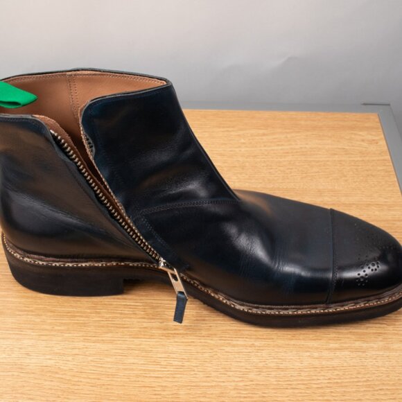 Saint Crispin's Chukka Boots Men's Size 11 H Midnight Blue Rubber Sole $2000 - Picture 10 of 13